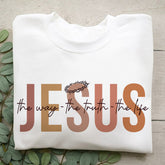 Sandjest Christian T-Shirt Jesus the Way the Truth the Life Gift for Women Girl Friend Boy Men